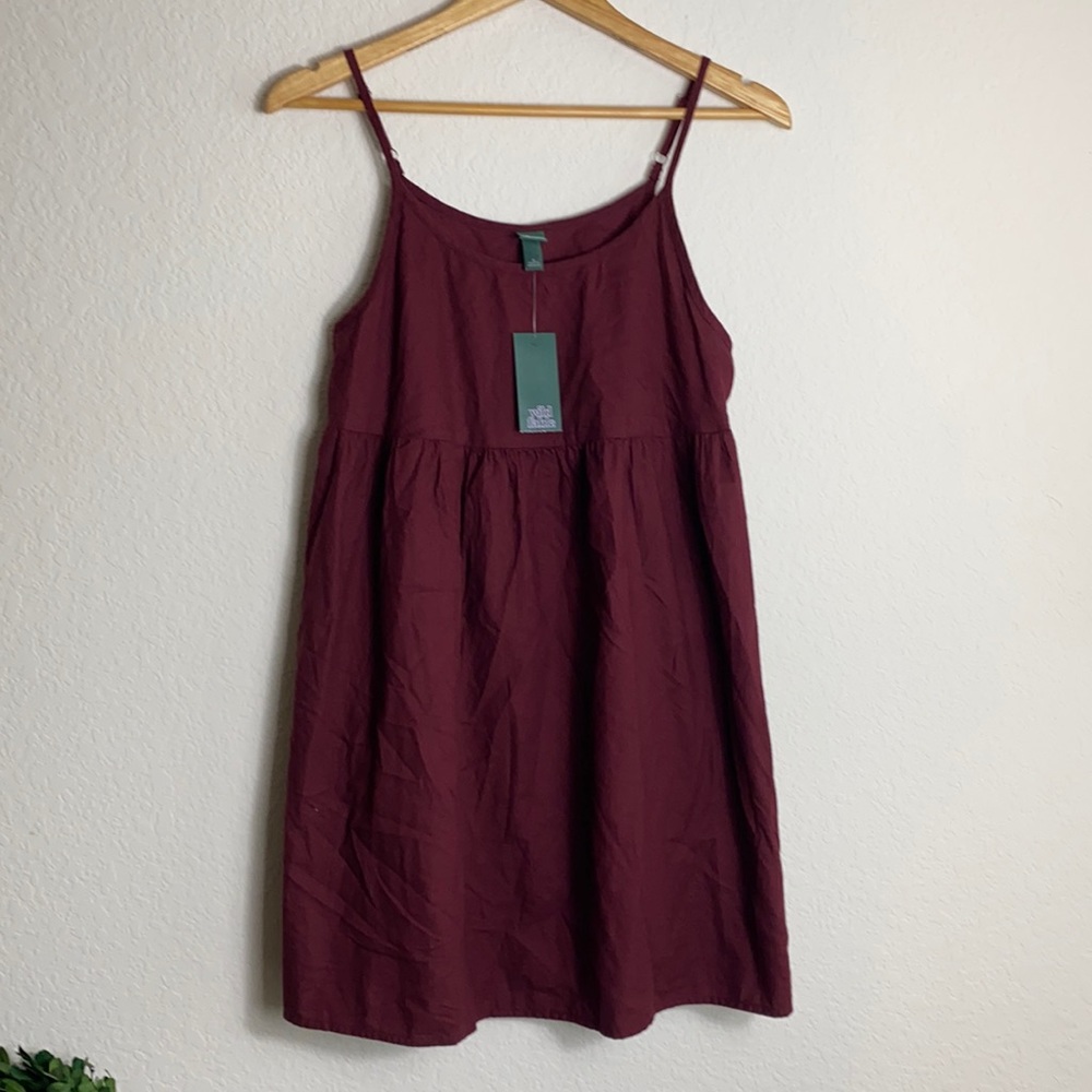 Wild Fable women’s maroon babydoll dress